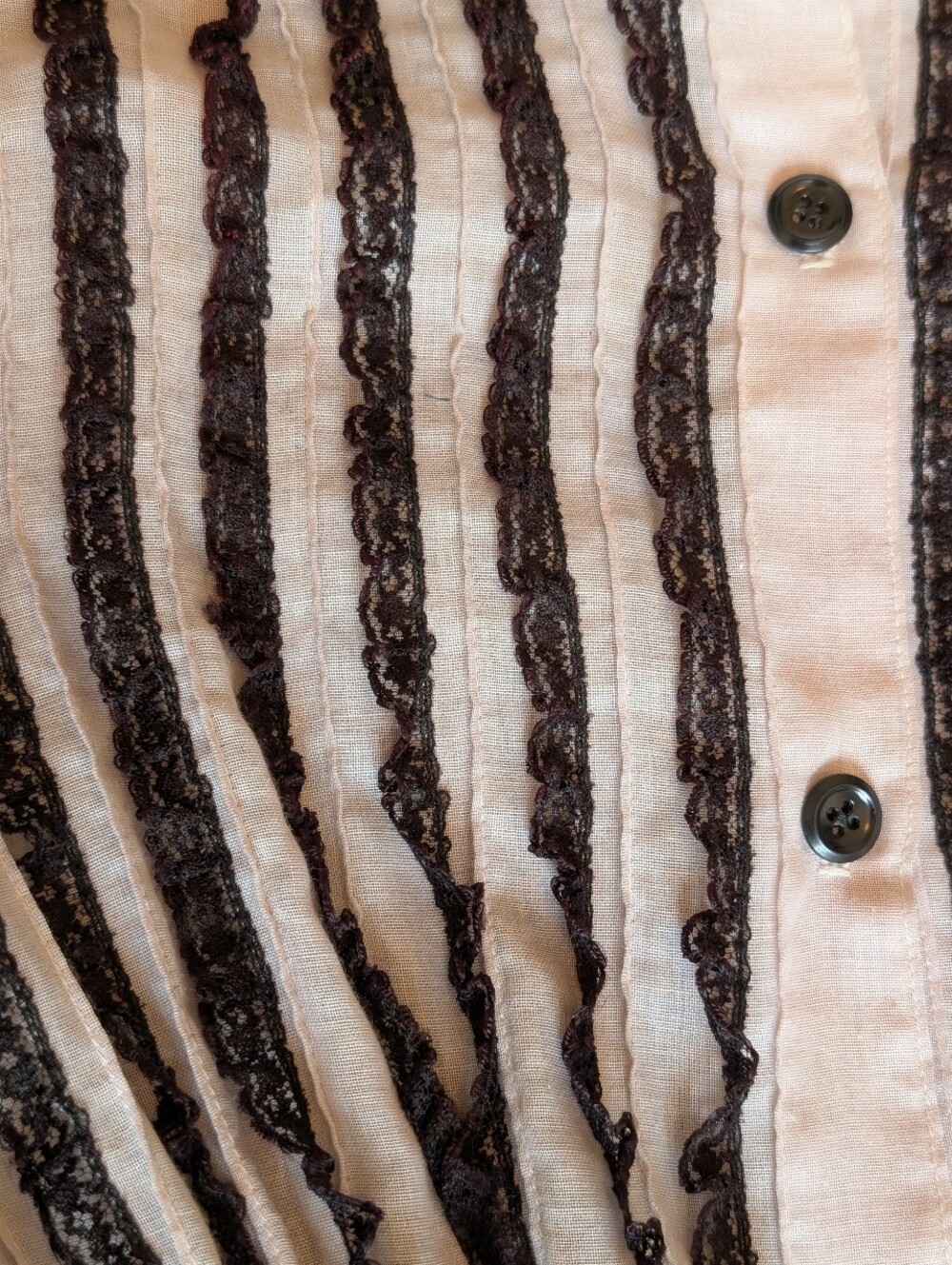 Vintage 1960s Anne Fogarty Midi Dress Size Small. Lace Button Down Top Collard - Picture 11 of 11
